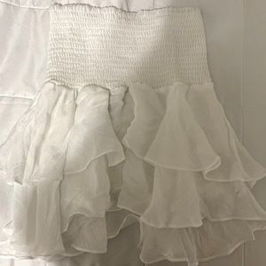 white ruffle skirt